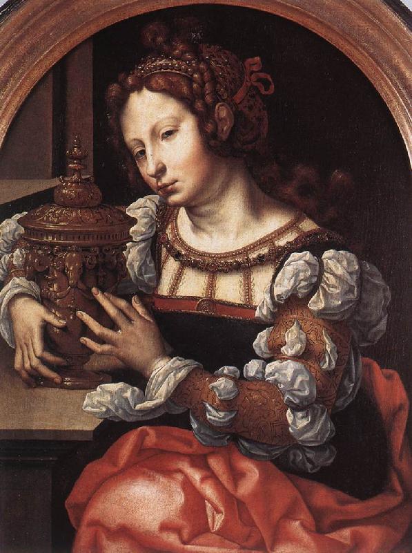 GOSSAERT, Jan (Mabuse) Lady Portrayed as Mary Magdalene sdf oil painting picture
